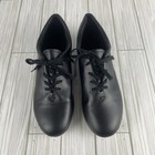 Capezio Tele Tone Leather Tap Shoes Size 9 Women   s Black Lace Up Dance Shoes