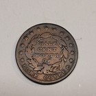 1837 Hard Times Token Half Cent Worth Of Pure Copper Coin