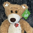 First   Main Tender Teddy Tan Brown Heart Patch Bear 12    Fuzzy Bean Plush