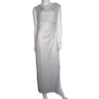 Metallic Cowl Neck Evening Gown 10 Occasion Glam Event Party Cocktail Maxi Dress