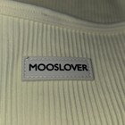 Mooslover Cream Ribbed Long Sleeve Unitard Square Neck Jumpsuit Medium One Piece