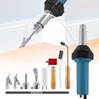 1600w Hot Air Welder Heating Gun Plastic Welding Tool Kit Pvc Roofing Welding