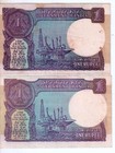 1 Rupees 999999-1000000 Number 2 Notes