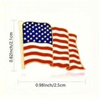 American Waving Flag Lapel Pins High Quality - Patriotic Usa     2 Pack