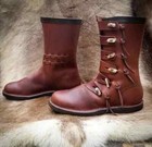 Medieval 100  Leather Shoes Hedeby Shoes Viking Renaissance Boot Larp Sca