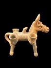 Vintage Donkey Mule Mayan Terracotta Clay Pot Burnished Folk Art Ancient Replica