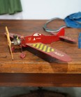 Vintage Balsa Wood Control Line Model Airplane Thimble Drome Engine Us Navy