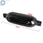 4 Black Ribbed Marine Boat Fender Vinyl Bumper Dock Shield Protection 8 5  X 27 