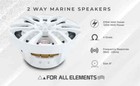 Ds18 8  Marine 2-way Speakers Atv Utv Boat Golf Cart Rgb Led Lights White Nxl-8
