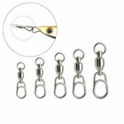 30 50 Pcs Ball Bearing Fishing Swivels Fast Quick Snaps Welded Ring 44lb-176lb
