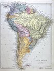 1885 Stanford Map South America Brazil Argentina Peru Bolivia Colombia Antique