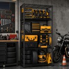 Mzg 5 Tier Storage Rack Metal Shelving Wire Shelves Tool Garage Racks 68 5  h