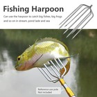 Large Fishing Harpoon 1 11 Prong Barded Stainless Steel Hunting Fish Gig Gaff   