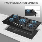36 Inch 5 Burner Gas Stove Propane Stove Built-in Gas Cooktop Top Ng lpg 110v
