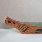 Vtg Pacific Northwest Coast Carved Painted Cedar Canoe - Haida  Tlinggit  Nooka