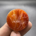 Beautiful Old Agate Stone King Roman Intaglio Seal Stamp Bead Amulet 