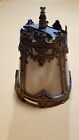 Ornate Antique Art Neavou Lamp Shade-leaded slag Glass Inserts