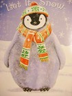 Vintage Christmas Greeting Card Penguin Dressed For Snow Artist  Nicola O   byrne 