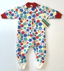 New Vintage 90s Healthtex Cute Mice Primary Colors Footed One Piece 0-6 Months