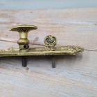Vintage Ornate Brass Entry Door Knob Set Thumb Lock Antique