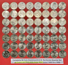 1999-2009 State Quarters Us Territories Complete 112 Coin Bu Set Philly   Denver