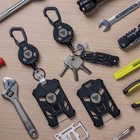 2 Pack Retractable Keychain With Id Card Holder Heavy Duty Carabiner Badge Hold