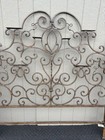 67711 Ornate Iron Scrollwork Queen Bed Frame With Twisted Posts Quality Made