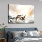 Jesus Calms The Storm Canvas Print Wall Art Religious Christian Decor Poster