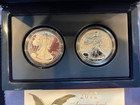 2012 S Reverse Proof Silver Eagle 2 Coin San Francisco Set W  Box   Coa