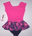 Moret Leotard Bodysuit Dress Skirt Skirtall Petunia Garden Pink Glitter New Girl