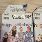 Vintage 2 Simplicity Hugs   Stitches Sewing Patterns 7033   7083 Cut As Is