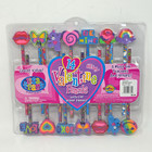 Lisa Frank 14 Valentine Pencils W Eraser Toppers New In Package Heart Bear Love
