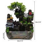 Indoor Water Fountain With Led   Mist Resin Rockery Waterfall Home Decor Art Dec