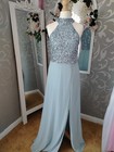      New Blue Sequin Quiz Bridesmaid wedding evening occasional  Prom Party