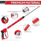 High Pressure Washer Gun 5000 Psi  Power Washer Gun With Replacement Wand Ext   