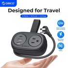 Portable Travel Power Strip 2 Outlets 3 Usb Ports Plugs 4ft  Extension Cord