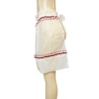 Handmade 50s Vintage Apron Sheer White Red Floral Embroidery Cottagecore Retro