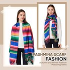 Pashmina Shawls And Wraps  Double-side Serape Stripes Mexican Bold Colors