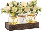 Mason Jar Lights Centerpieces For Tables Dining Room Farmhouse Decor