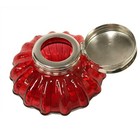 Vintage Antique Style Red Glass Inkwell Bottle Ink 3   X 2 5  