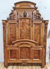 Antique American 19th C Victorian Renaissance Carved Walnut Bed By John Jelliff