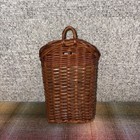 Vintage Mini Wicker Hanging Basket Cottagecore Farmhouse Boho 