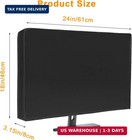 Waterproof Computer Monitor Dust Cover  Luxiv Black Full Body Cover For Computer