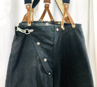 Vtg Globe Firefighter Bunker Pants Black 26x29 Suspenders Wool Lined Fire Gear