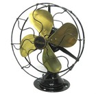 Antique 10  Century Brass Blade Vintage Electric Fan - Runs Smooth  St  Louis
