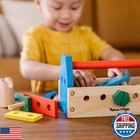 Melissa And Doug Take-along Tool Kit Wooden Construction Toy  24 Pcs   Multic