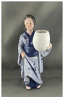 Antique Heubach Porcelain Bisque Figurine  Girl With Easter Egg  Japonism  10 