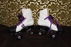 Riedell Size 6 Roller Skates Vintage 220 Red Wing White Leather