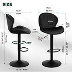 Modern Bar Stools Set Of 2  Velvet Height Adjustable Swivel Barstools  3 Color