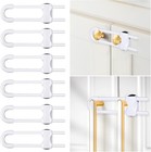 6 Packs Sliding Cabinet Locks  Baby Proofing U-shaped Child Safety Latches